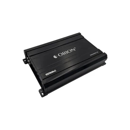ORION monoblock amplifier CBA2000.1D, black compact body with mounting feet