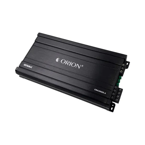 ORION 4-channel car amplifier, black with side mounting brackets