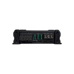 ORION 4-channel amplifier rear panel with connectors, terminal blocks, and switches