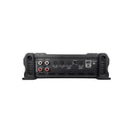Black Orion car amplifier rear panel with RCA ports and controls