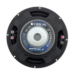 Orion 12-inch DVC subwoofer with stamped cone details and connector lugs