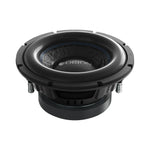 Orion 8-inch subwoofer with blue trim and ORION logo on cone, close top view