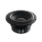 8-inch Orion subwoofer driver front view, silver dust cap and black surround