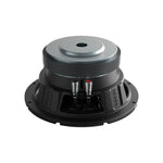 8-inch Orion subwoofer driver rear view, metal terminals and mounting frame