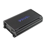 Black monoblock amplifier with ORION logo and vented side grille.