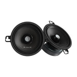 Car midrange speaker pair, black drivers with mounting clips