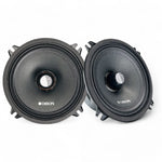 Pair of black Orion car midrange speakers with circular drivers and mounting tabs