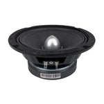 Black Orion car speaker rear view with terminal connections and label sticker