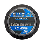 6.5-inch midrange speaker with Orion label, 2 ohm, on black mounting basket