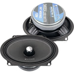 Midrange speaker with black cone, dust cap, and silver magnet top cover
