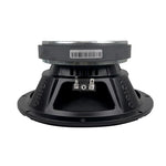 Black 8-inch midrange speaker driver back plate with wiring posts