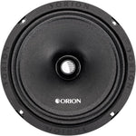 Orion 8-inch midrange speaker, black speaker cone with Orion badge