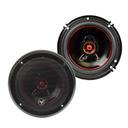 Audiopipe 6.5-inch 2-way coaxial speaker pair, black grilles, dual drivers visible