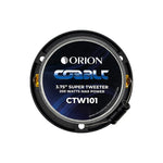 ORION CTW101 3.75in bullet tweeter with blue power label and mounting ring