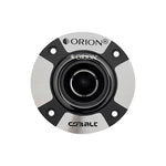 Orion bullet tweeter with black speaker cone, silver ring, and mounting holes