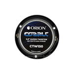 Orion CTW150 tweeter front with blue logo text and silver ring