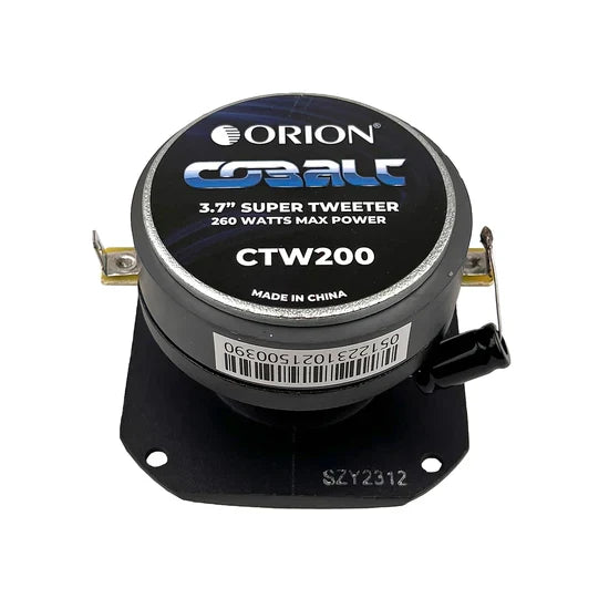 Orion CTW200 bullet tweeter rear label with terminals
