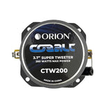 Orion 3.7-in bullet tweeter front, black dome with CTW200 label