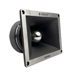 Aluminum-frame super tweeter speaker with black horn and silver dome