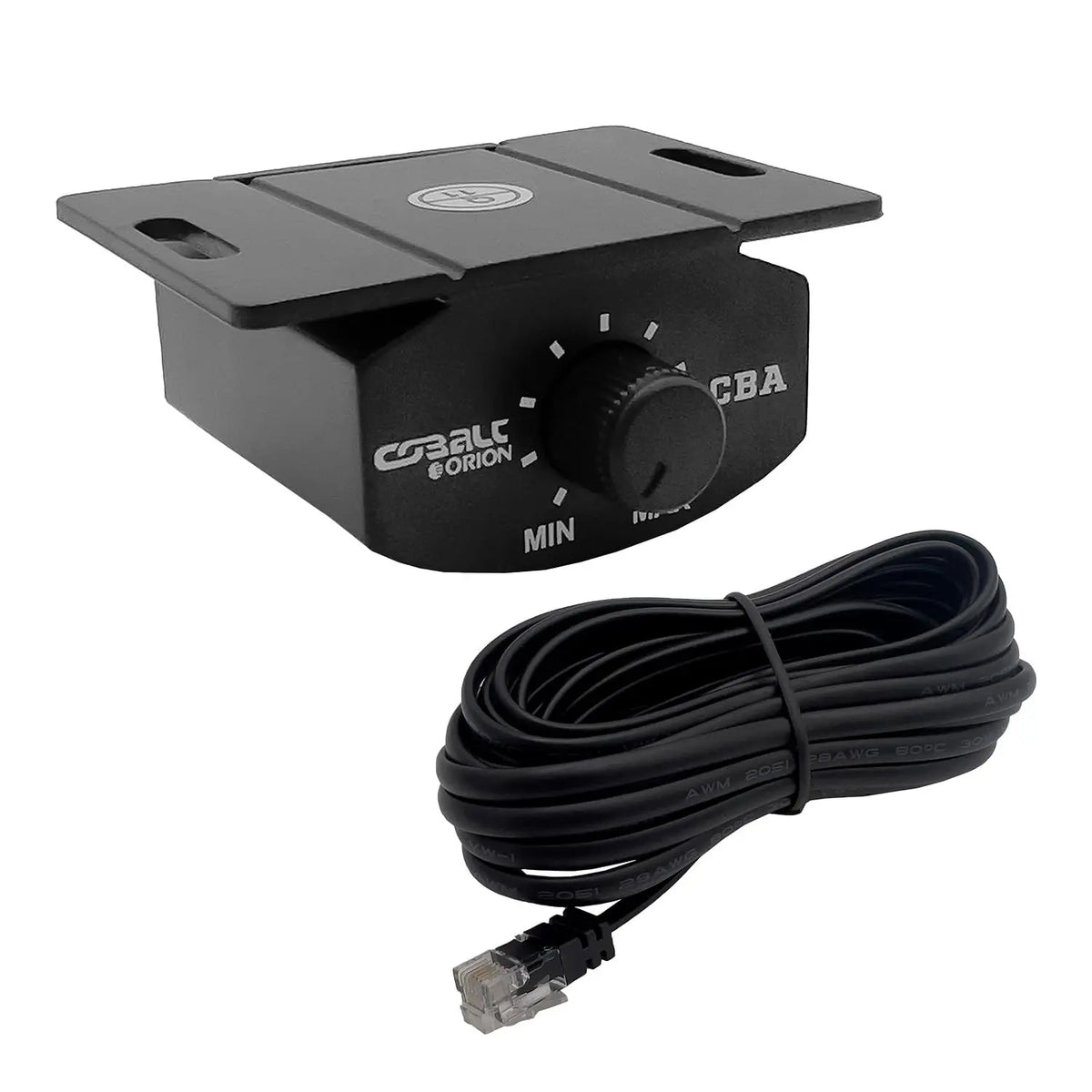 Black bass control knob module with long black RJ cable and dial