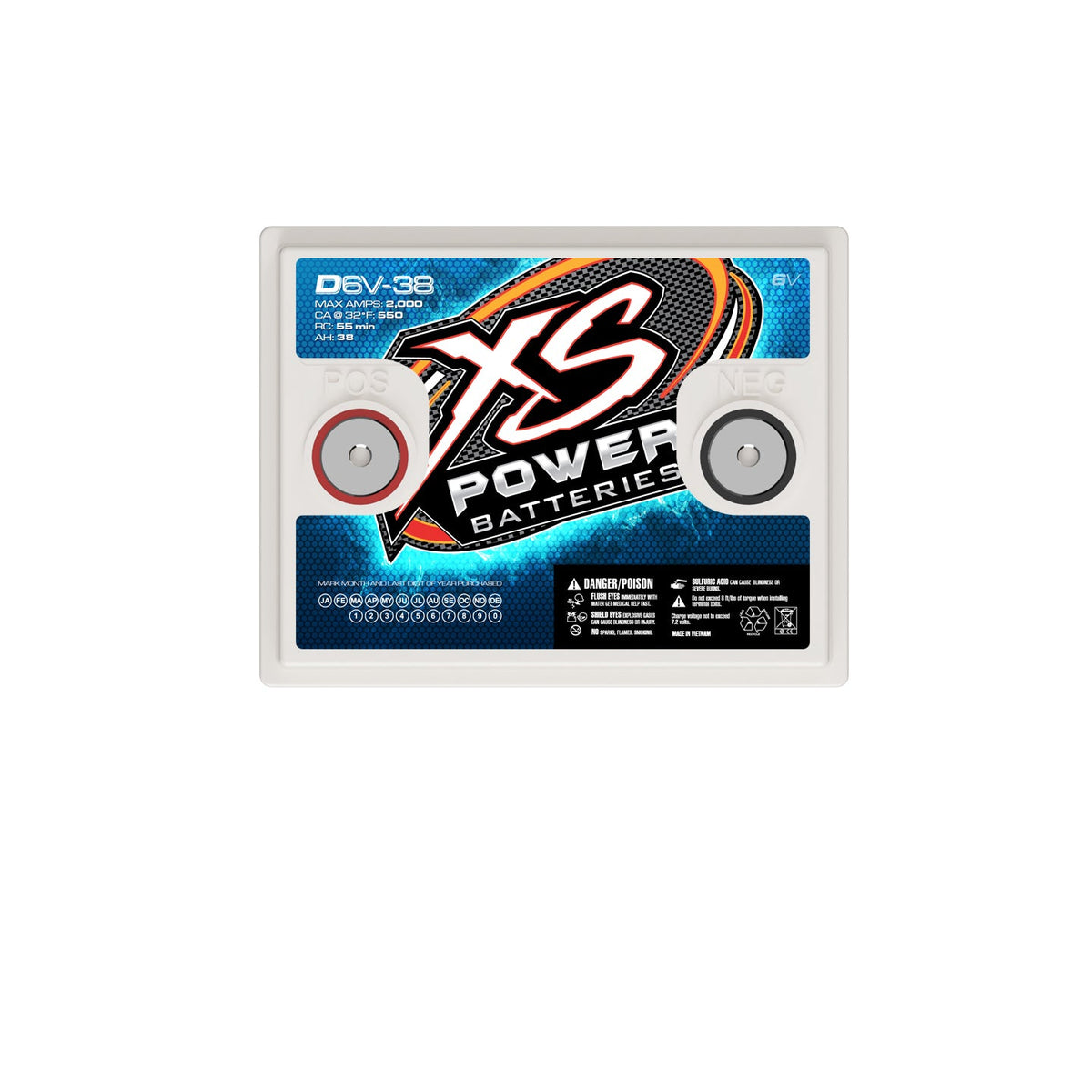 XS Power D6V-38 6V AGM Battery