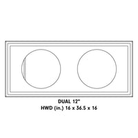 Dual 12" Enclosure (Unloaded)