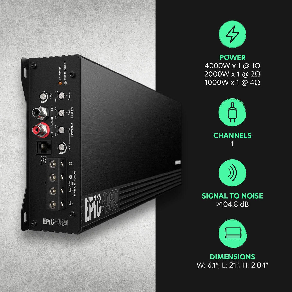 AudioControl EPIC4000 | 4000W RMS Monoblock Amplifier
