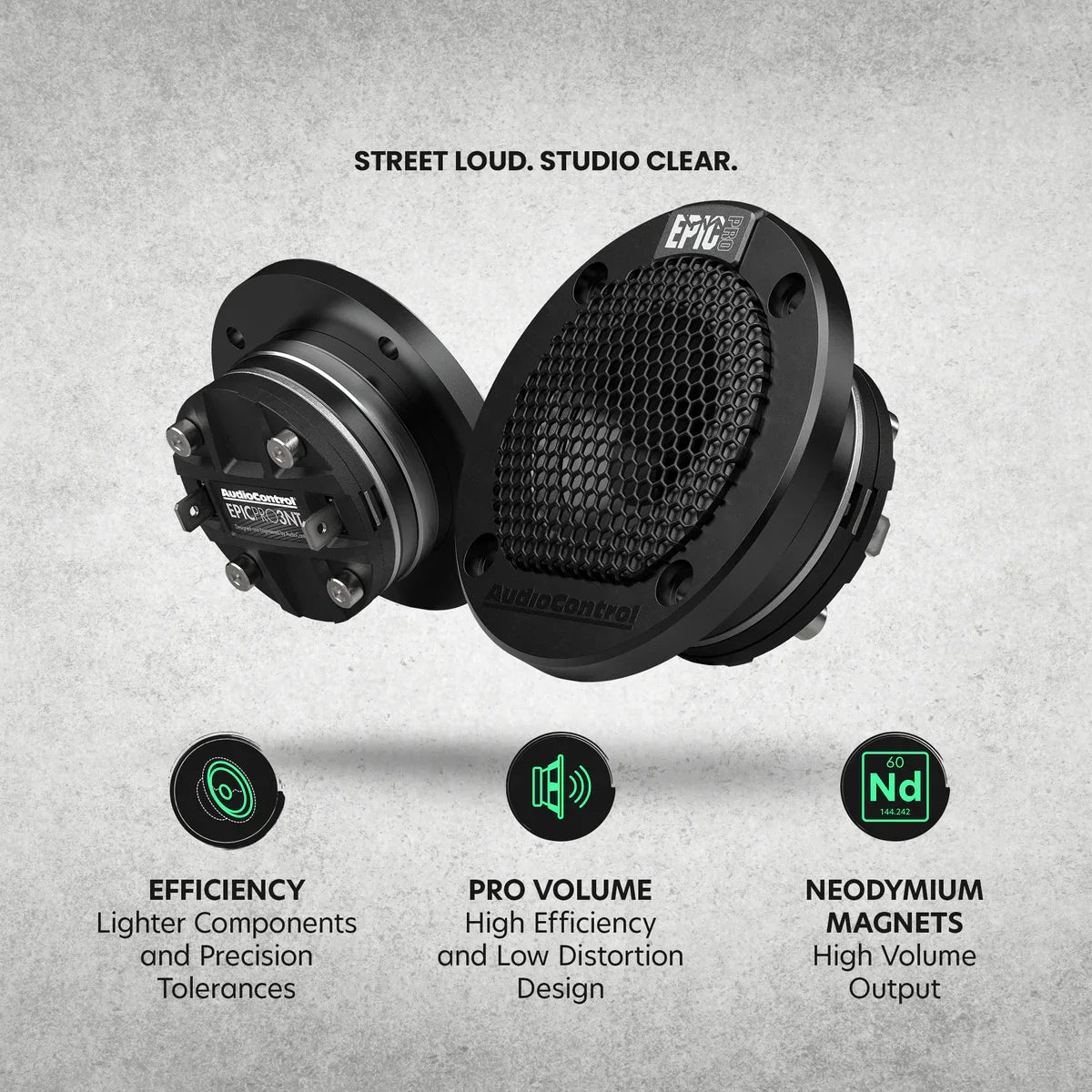 AudioControl EPICPRO3NT 3" 140W RMS Neodymium Tweeters (Pair)