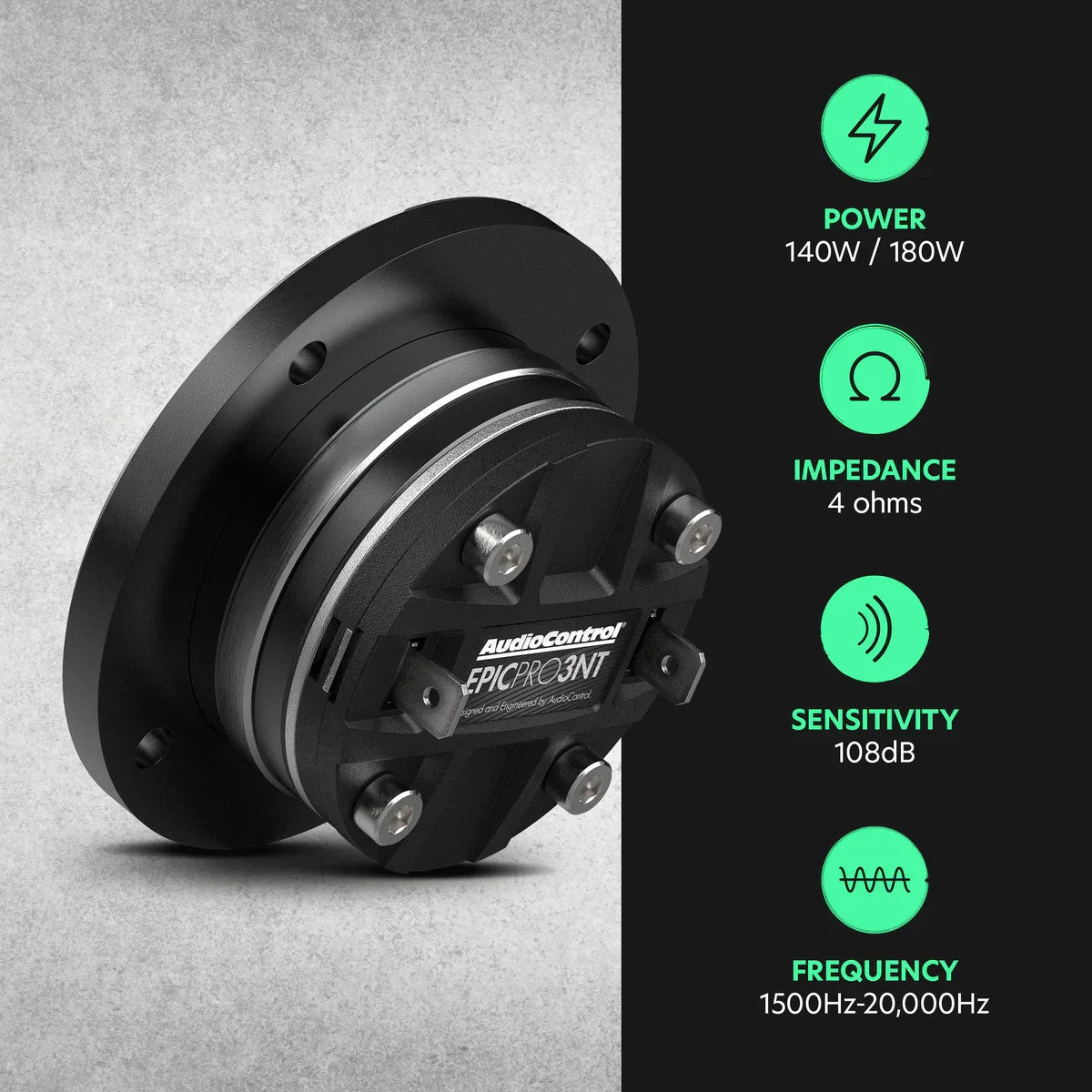 AudioControl EPICPRO3NT 3" 140W RMS Neodymium Tweeters (Pair)