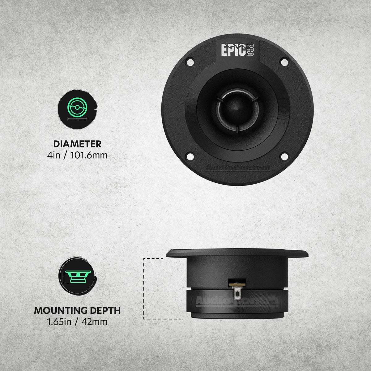 AudioControl EPICPRO4T 4" 80W RMS Bullet Tweeters (Pair)