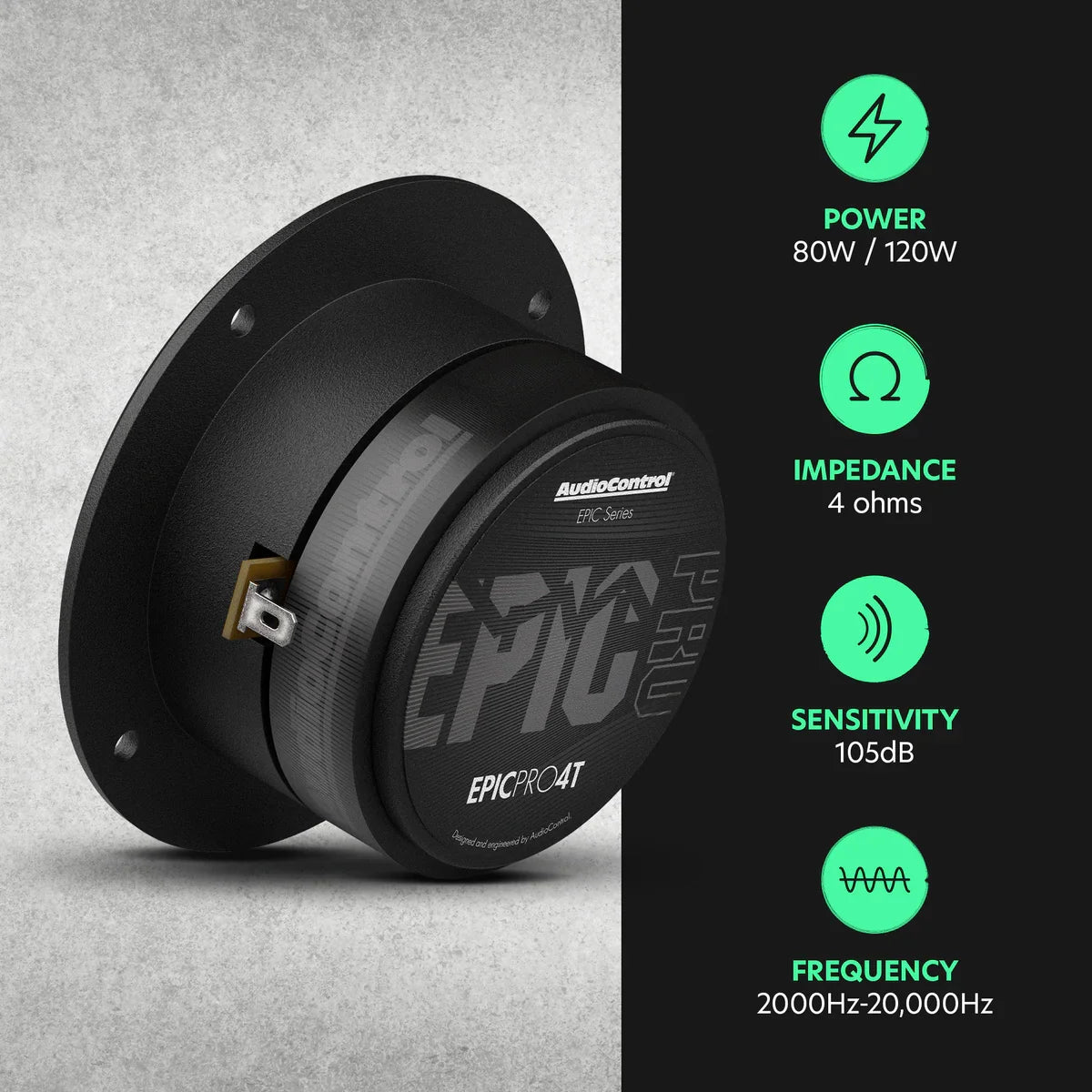 AudioControl EPICPRO4T 4" 80W RMS Bullet Tweeters (Pair)
