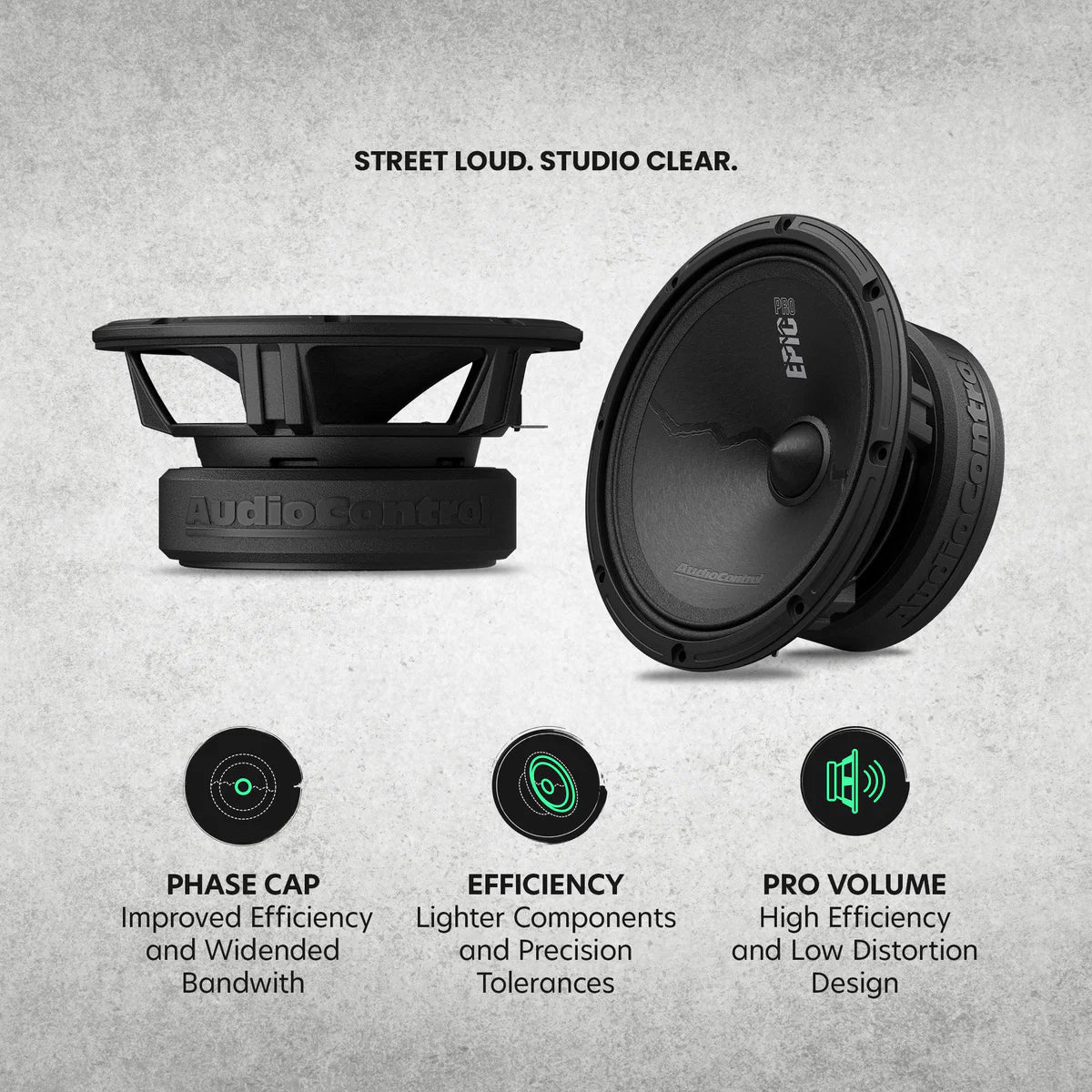 AudioControl EPICPRO6X 6.5" 200W RMS Midrange Speakers (Pair)