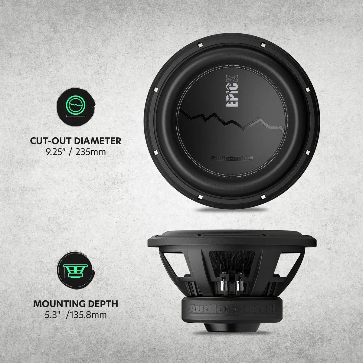 AudioControl EPICX 10 | 10" 500W RMS Subwoofer DVC