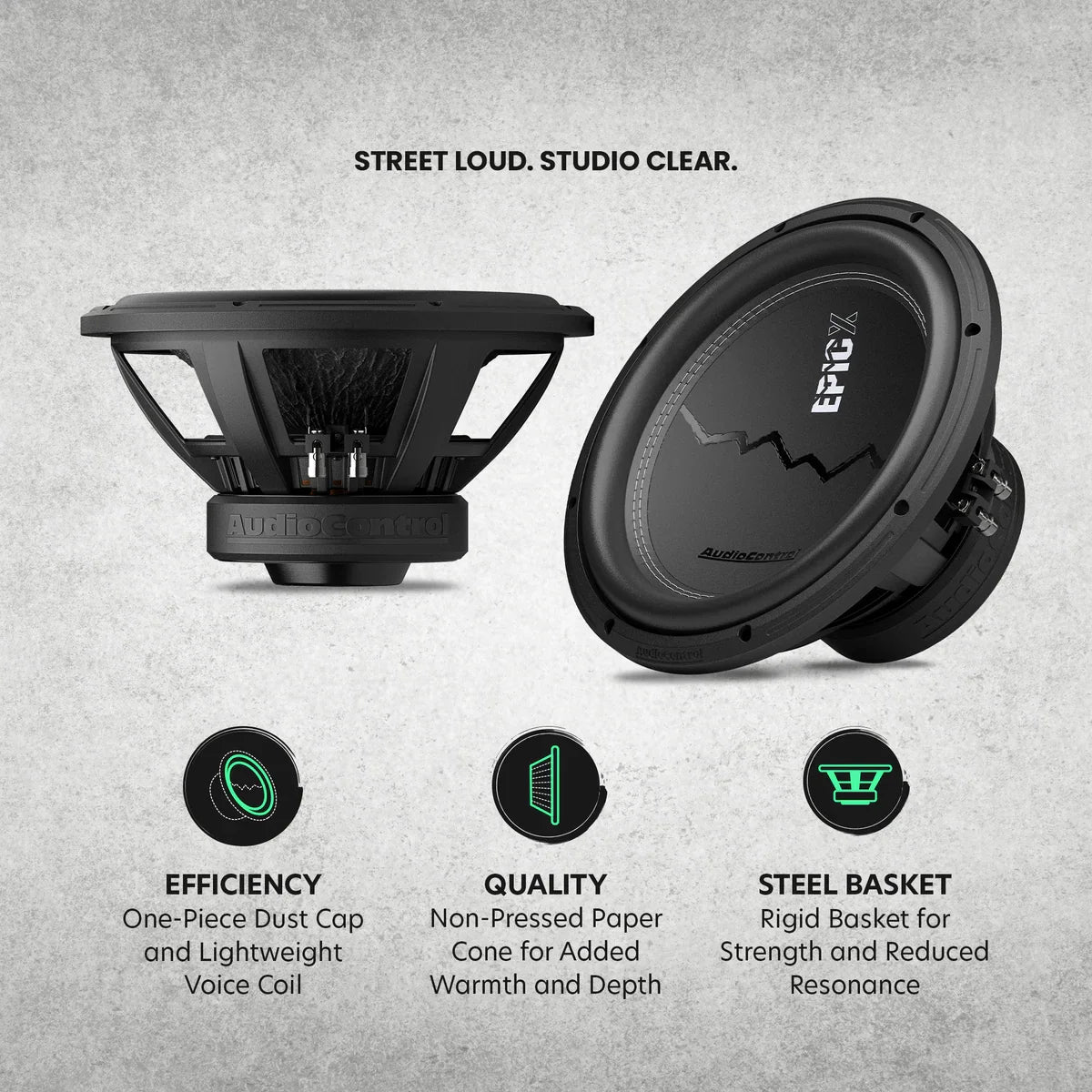 AudioControl EPICX 12 | 12" 500W RMS Subwoofer DVC