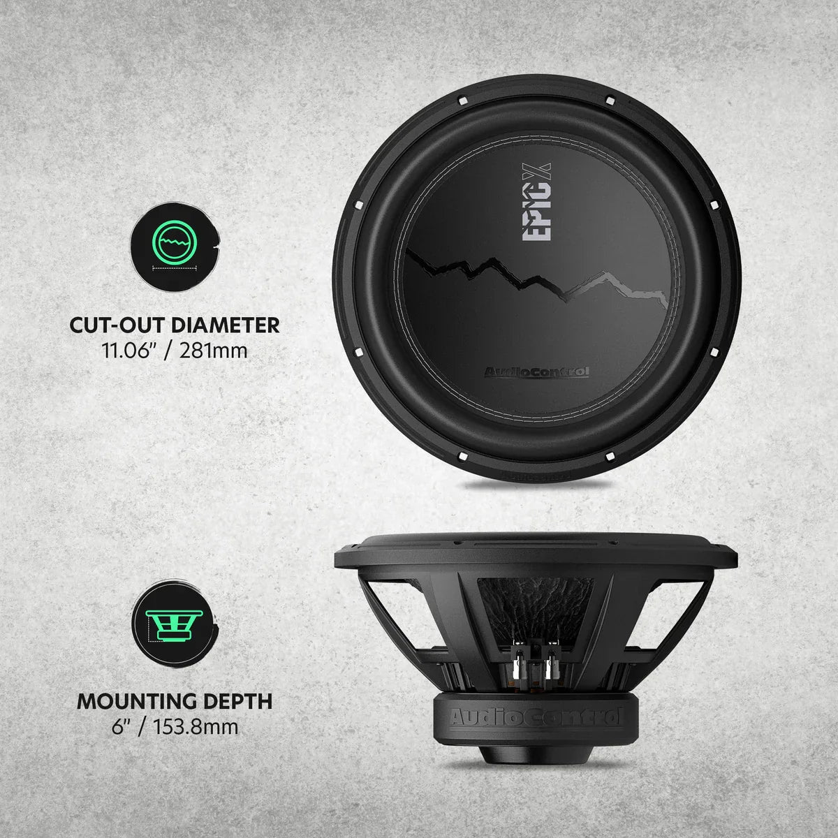 AudioControl EPICX 12 | 12" 500W RMS Subwoofer DVC