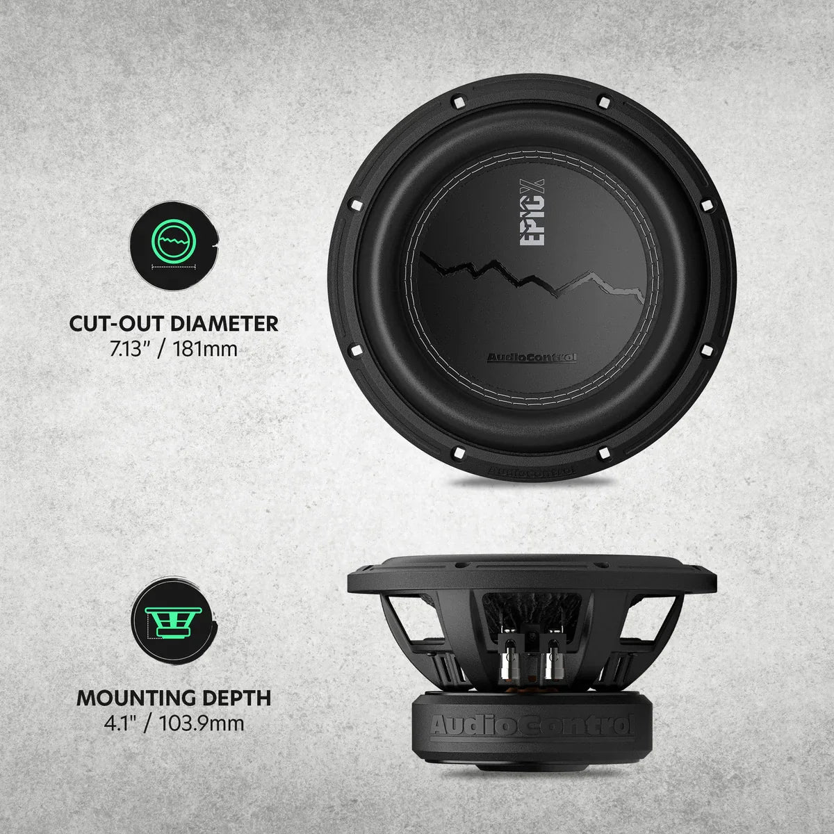 AudioControl EPICX 8 | 8" 400W RMS Subwoofer DVC
