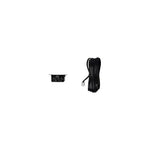 Monoblock amplifier accessory set: small unit, wiring harness, and black cable leads