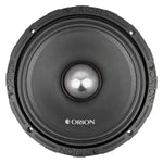 10-inch midrange speaker with black cone and silver dust cap