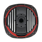 15-inch subwoofer back grille with red rim, black metal panel, and circular mounting holes