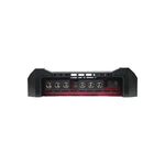 Orion monoblock amplifier rear panel with silver RCA inputs and black side covers