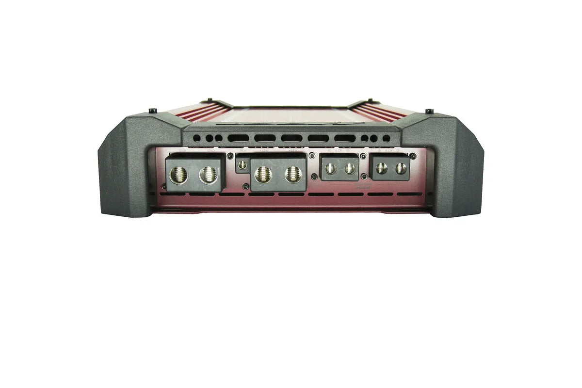 Orion 2-channel Class-H amplifier rear panel with silver RCA and speaker terminals