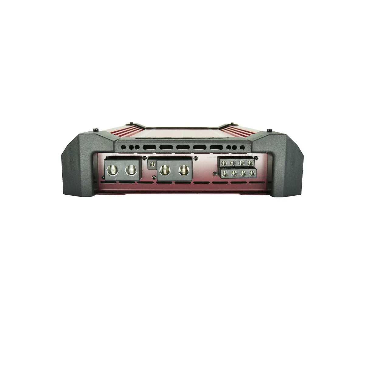 Orion Class-H car amplifier rear panel with ports and screw terminals