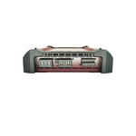 Orion Class-H car amplifier rear panel with ports and screw terminals