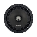 Orion 6.5 in neodymium midrange speaker, black, centered front driver detail