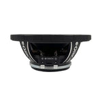 Black 6.5 in midrange speaker with exposed magnet and screw terminals