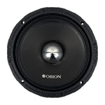 Orion 8-inch neodymium midrange speaker, black cone and silver center dome