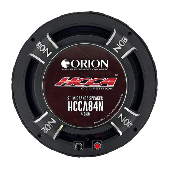 8-inch midrange speaker with HCCA84N Competition badge and silver dome center