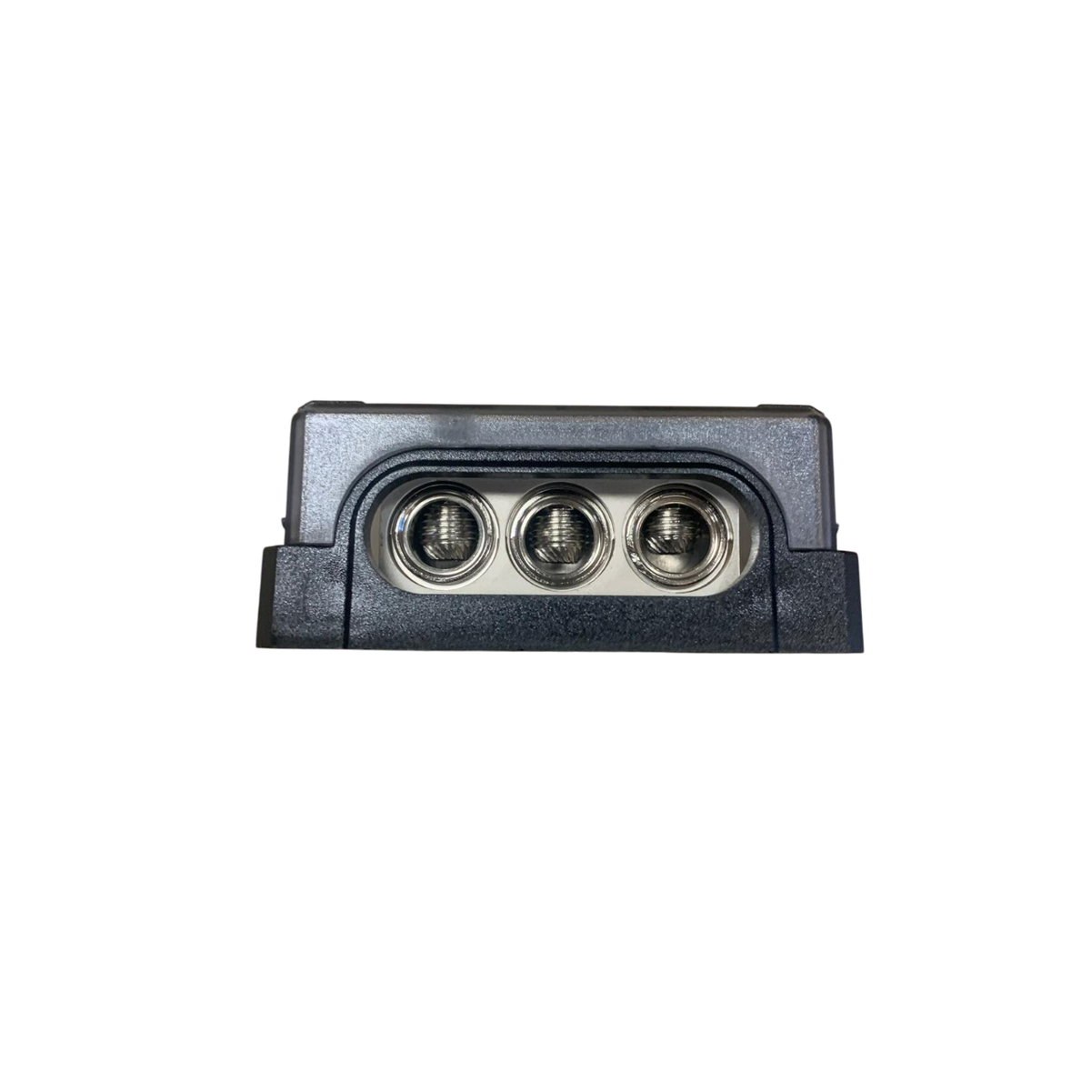 Car audio distribution block with three 0G/4G threaded output ports