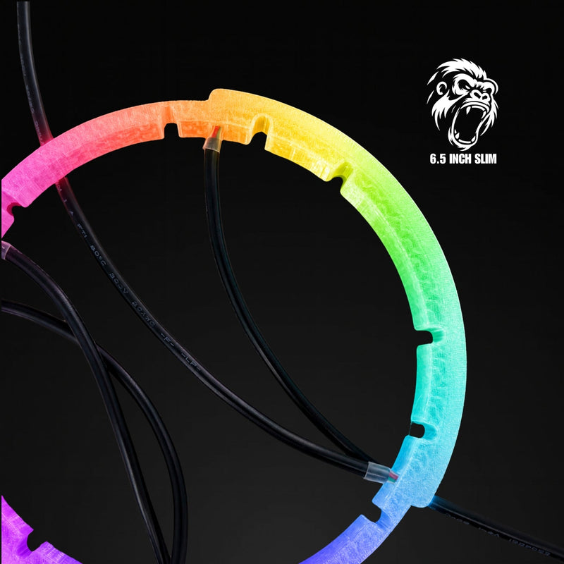 6.5" Slim Smart RGB LED Speaker Rings - GorillaKnobz