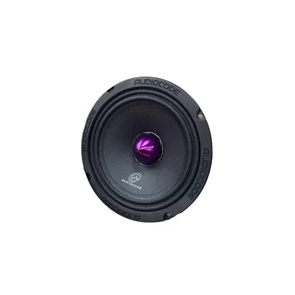 Single 6.5 in coaxial car speaker driver with purple LED cone